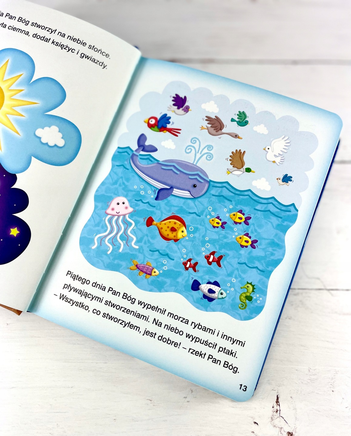 BIBLIA-DLA-DZIECI-NA-CHRZEST-PREZENT-Z-GRAWEREM-PAMIATKA-DLA-DZIECKA-ROCZEK-Szerokosc-produktu-14-5-cm