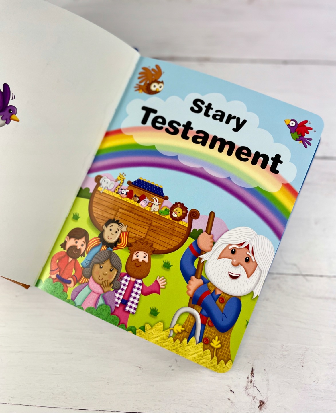 BIBLIA-DLA-DZIECI-NA-CHRZEST-PREZENT-Z-GRAWEREM-PAMIATKA-DLA-DZIECKA-ROCZEK-Wysokosc-produktu-19-cm