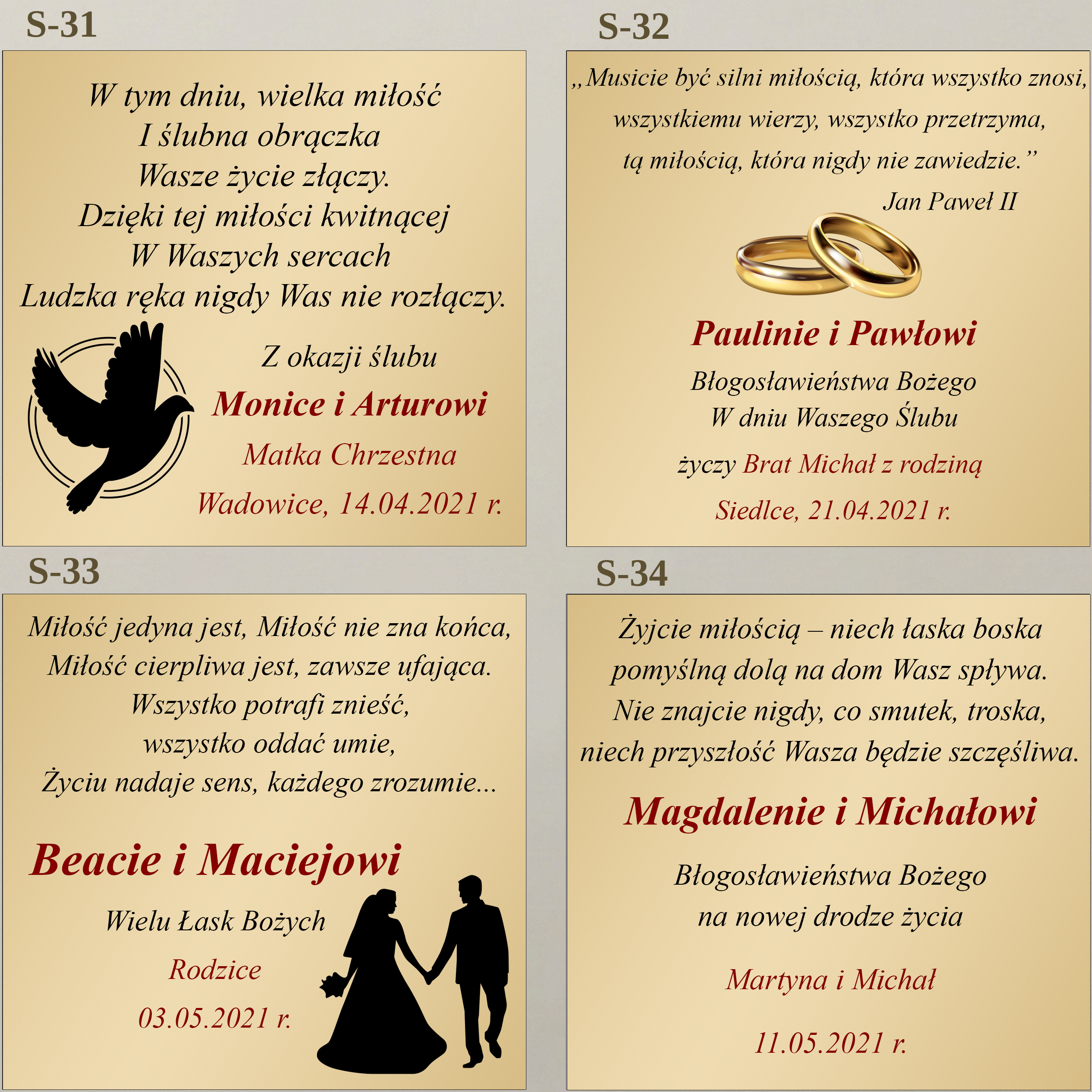 WIZUALIZACJE GRAWERÓW ŚLUB